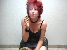 Smoking Red Lady